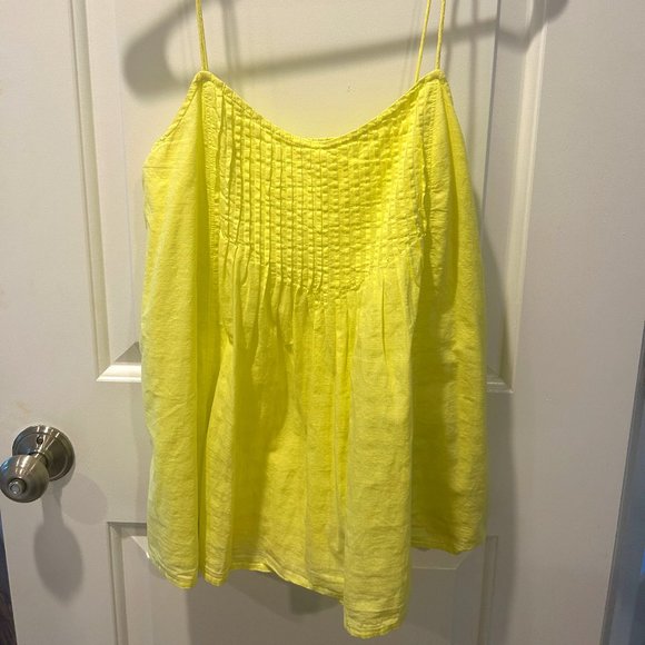 J. Crew Tops - JCrew Bright Yellow Spaghetti Strap Shirt